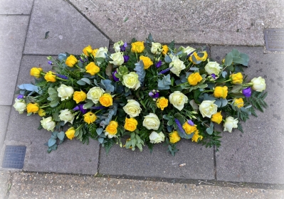 Coffin spray (purples, yellow and lemons