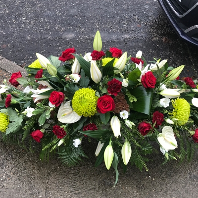 Coffin Spray Lilly, rose and Anthurium