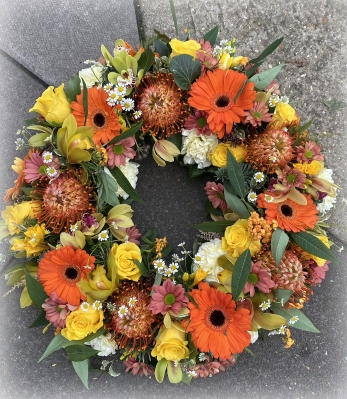 Wreath in autumn  colours